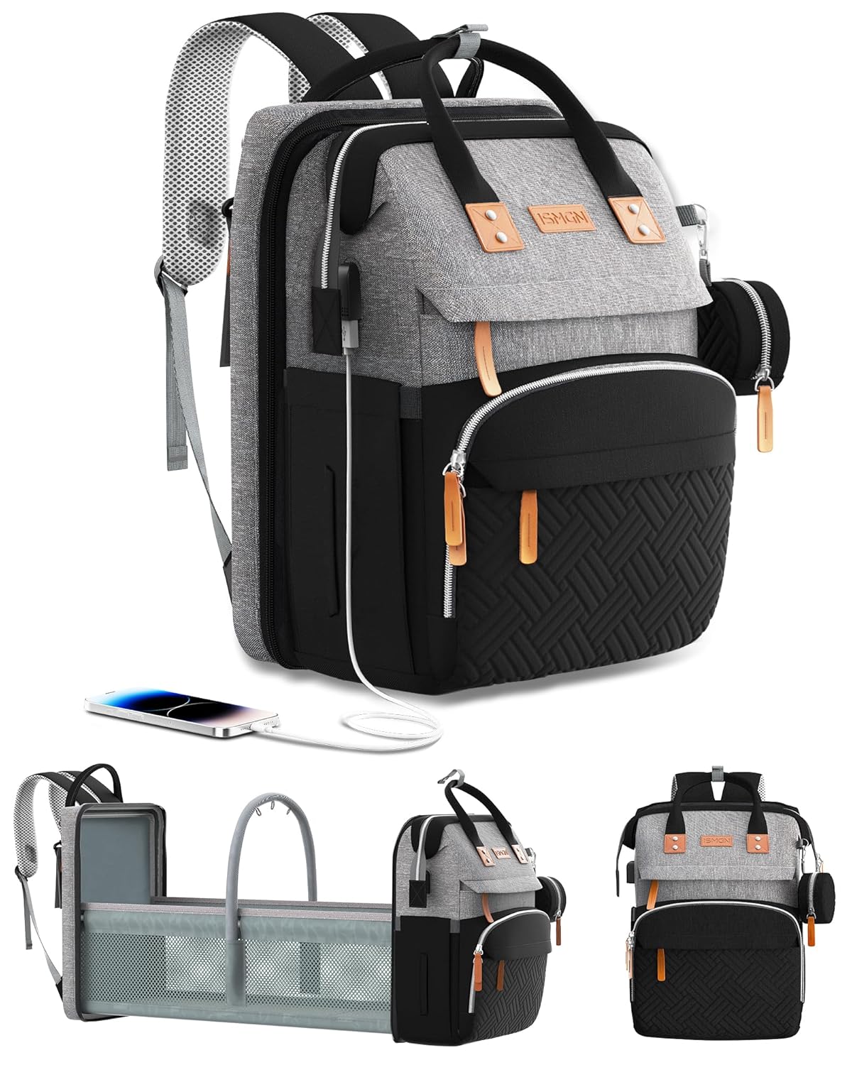 Ultimate Diaper Bag Backpack with Changing Station - Stylish, Expandable, and Lightweight for On-the-Go Parents