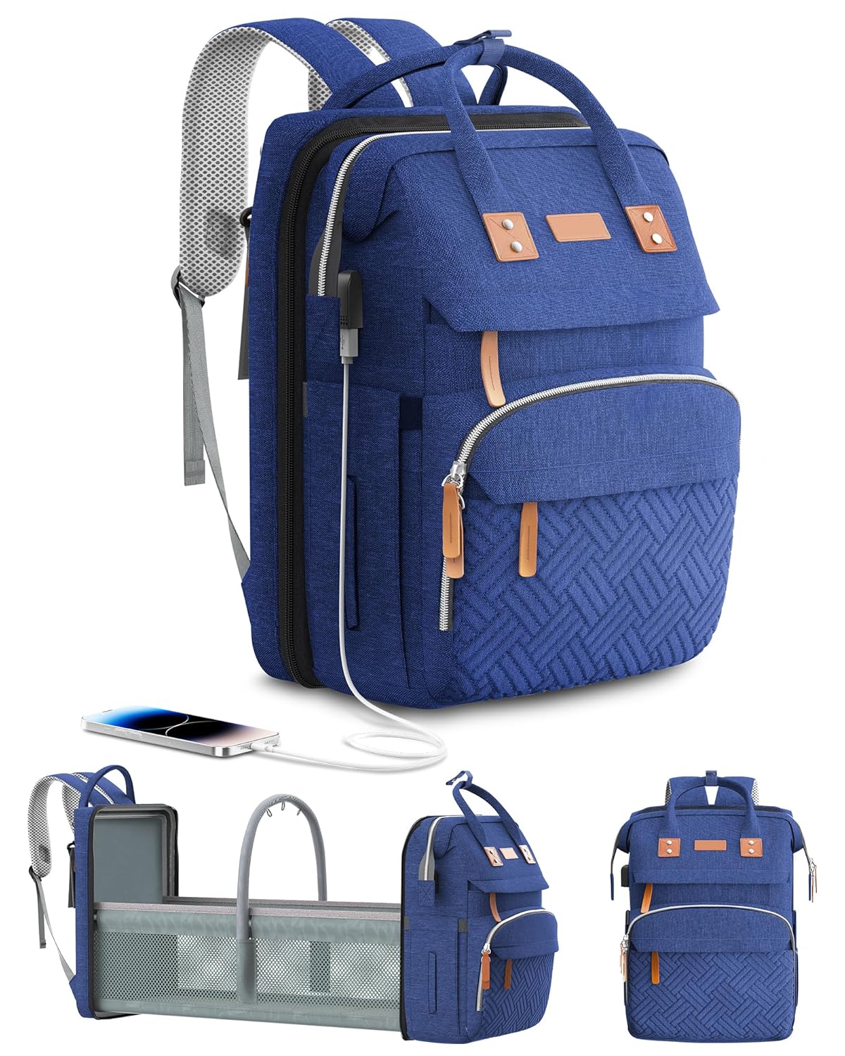 Ultimate Diaper Bag Backpack with Changing Station - Stylish, Expandable, and Lightweight for On-the-Go Parents