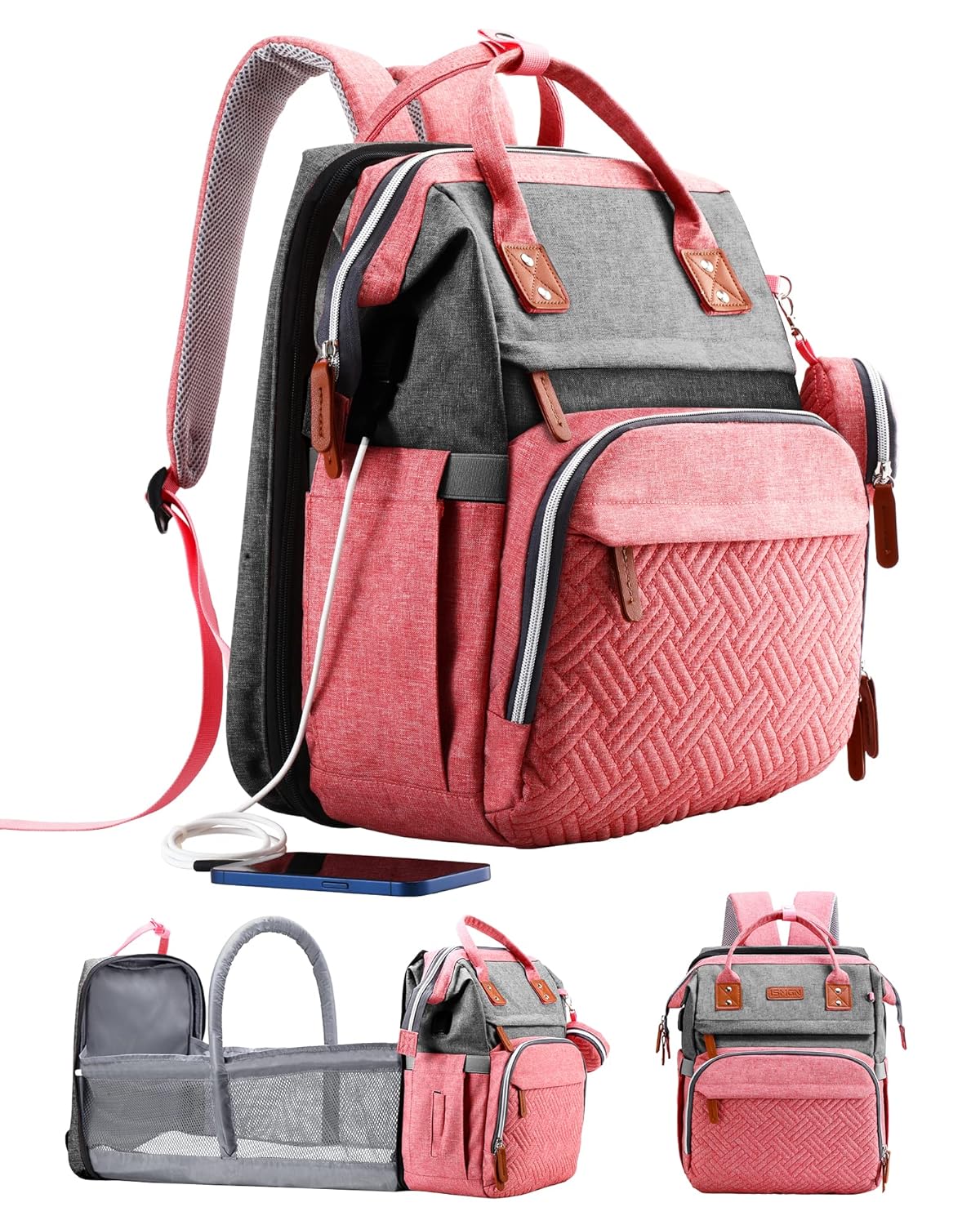 Ultimate Diaper Bag Backpack with Changing Station - Stylish, Expandable, and Lightweight for On-the-Go Parents
