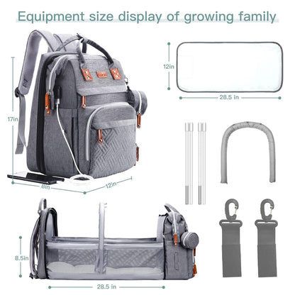 Ultimate Diaper Bag Backpack with Changing Station - Stylish, Expandable, and Lightweight for On-the-Go Parents