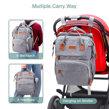 Ultimate Diaper Bag Backpack with Changing Station - Stylish, Expandable, and Lightweight for On-the-Go Parents