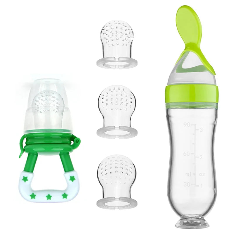 5pc Squeeze Feeding Bottle & Teether/Pacifier