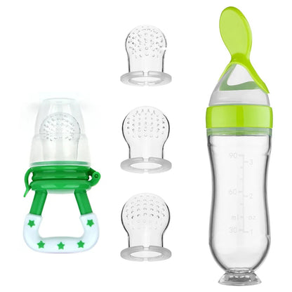 5pc Squeeze Feeding Bottle & Teether/Pacifier