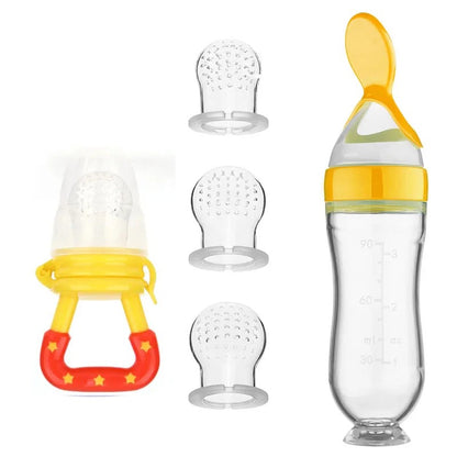 5pc Squeeze Feeding Bottle & Teether/Pacifier
